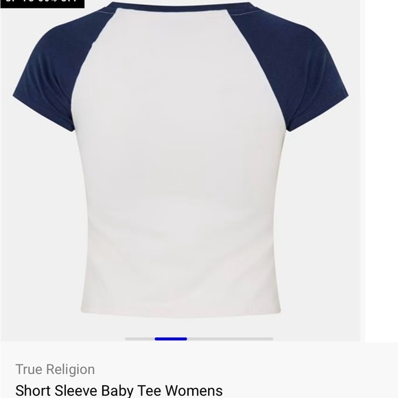 True Religion White and Blue Short Sleeve Tee - Picture 2 of 6